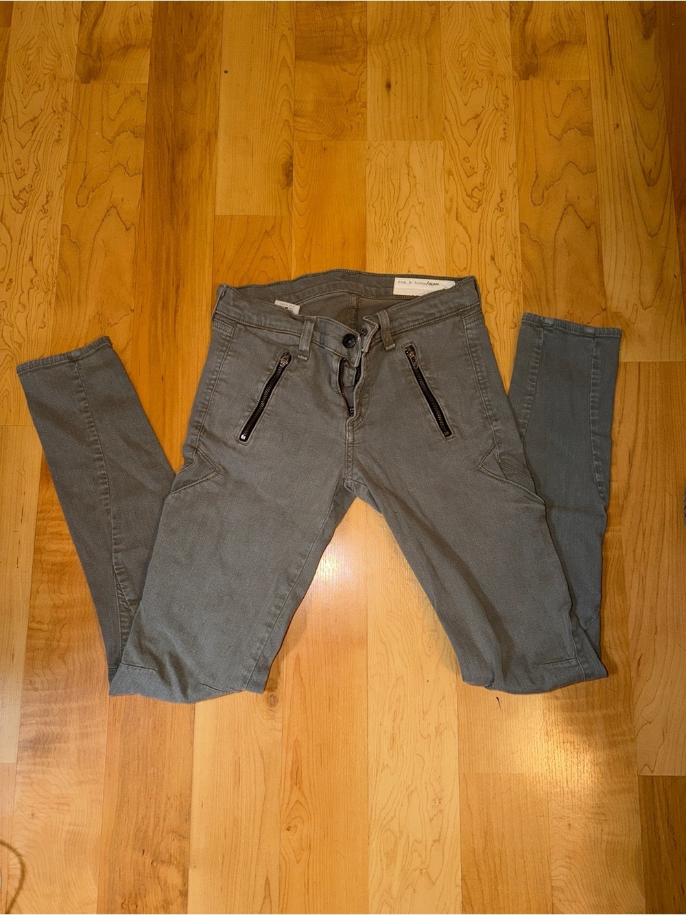 rag & bone Army Green denim skinny jeans — Size 25